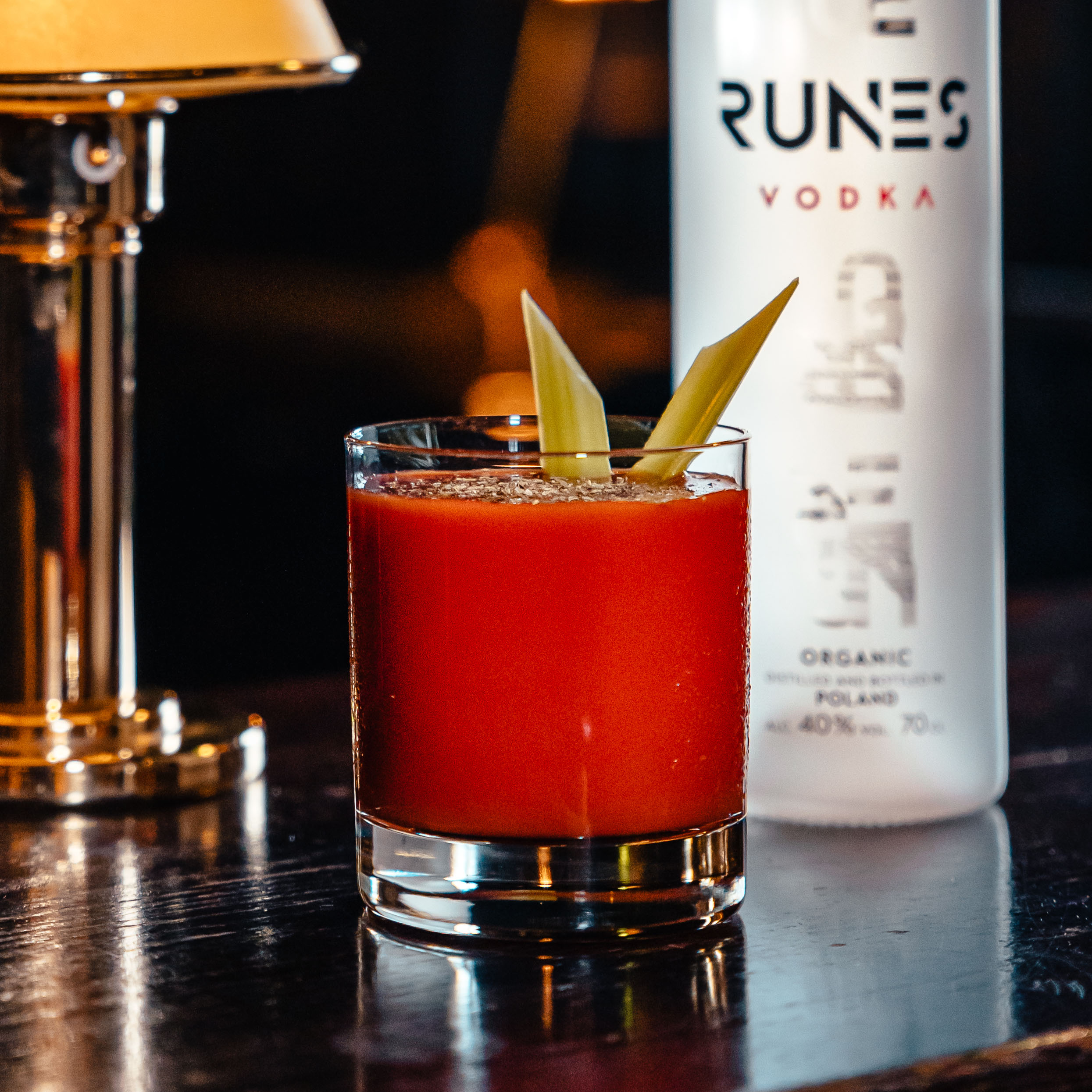 Bloody Marry Drink with RUNES