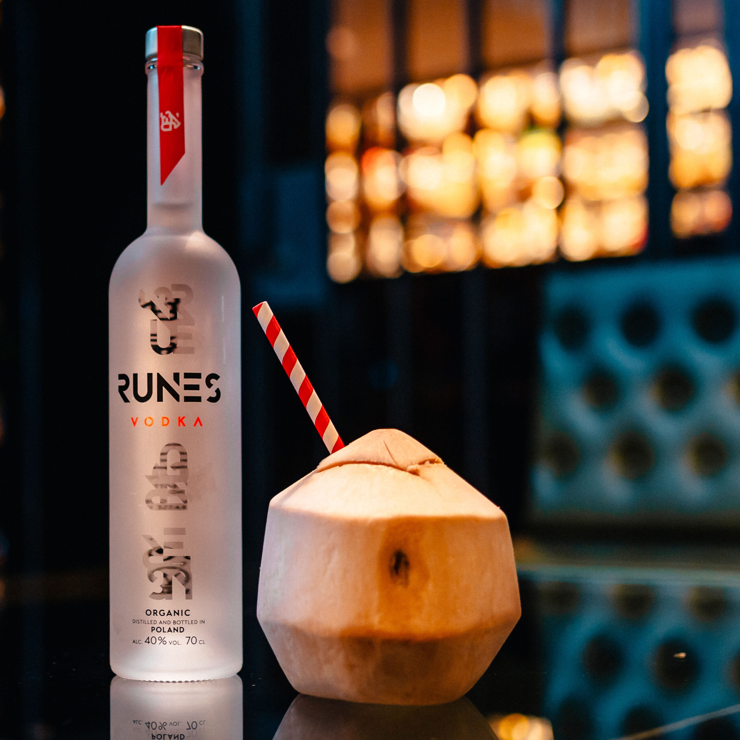 Pina Colada Cocktail Drink with RUNES Vodka